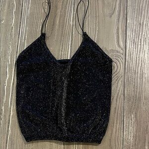 NWOT Free People Intimately Black Glittery Cami